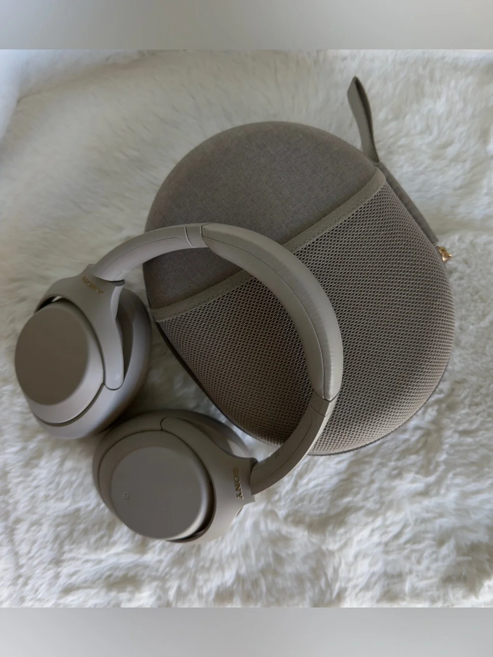 Sony Noise-Canceling Over-Ear Headphones — Taupe